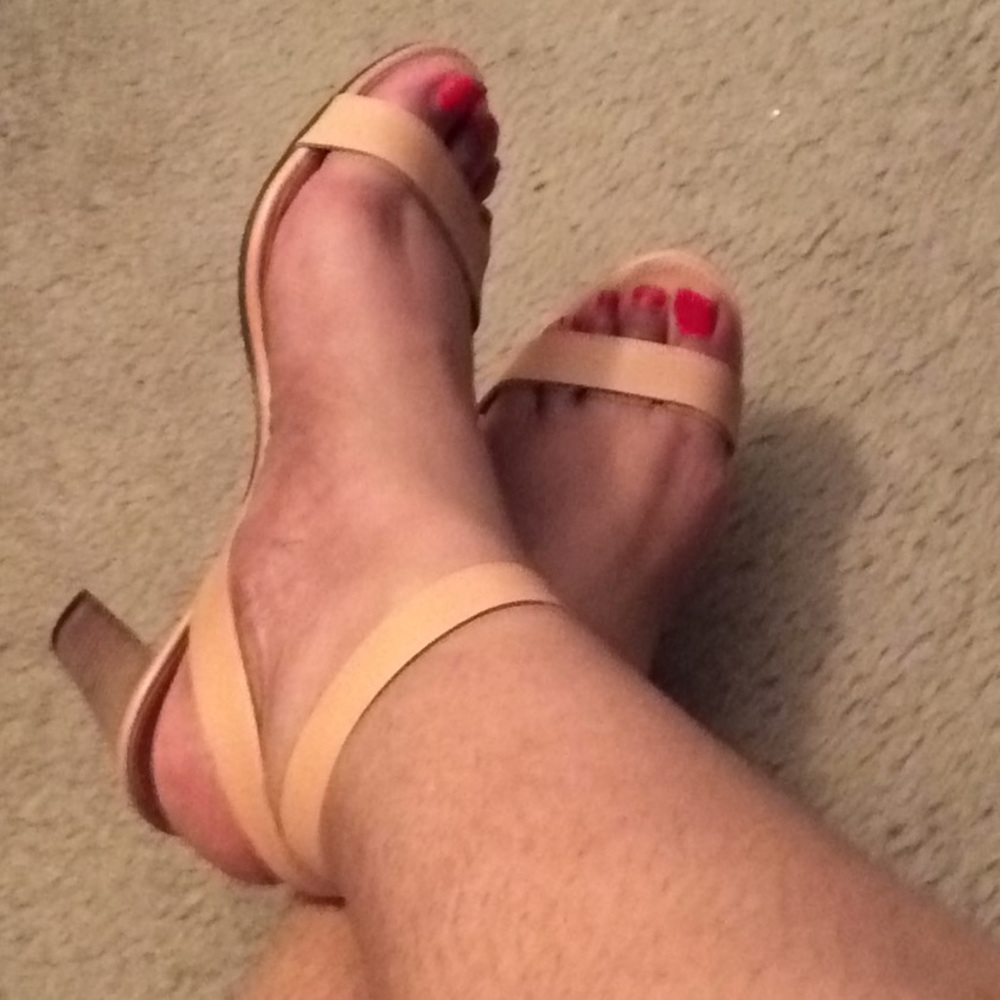 J. Crew heeled sandals.
